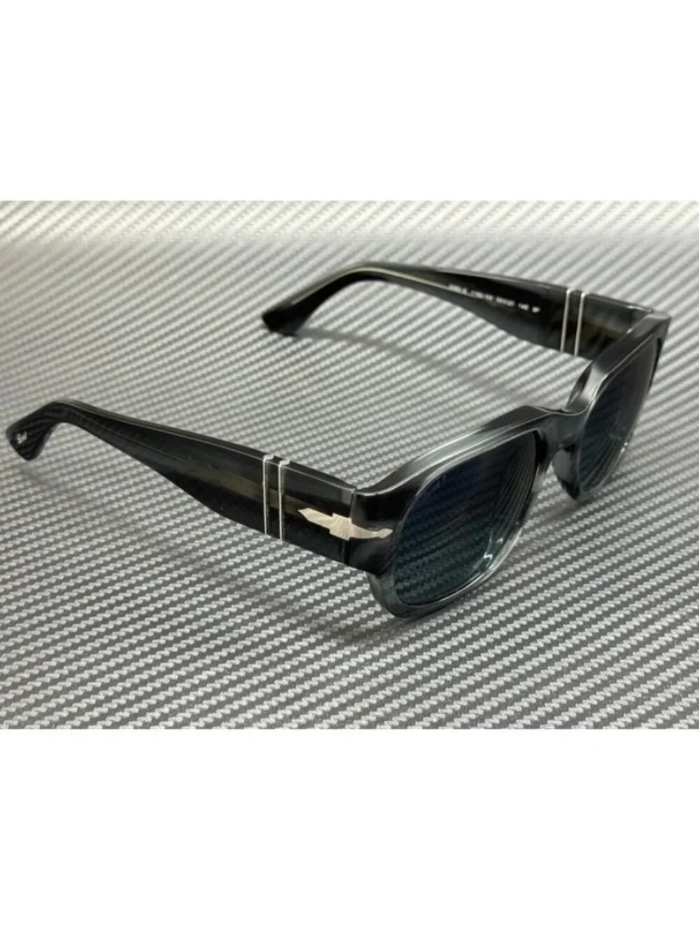 New Persol Men Striped Grey Sunglasses 55-20-145